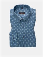 Eterna blå og grøn twill printskjorte. Modern Fit 3425 44 X19P